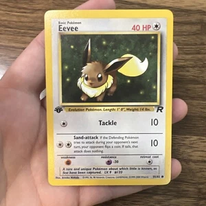 Eevee Team Rocket 55/82 Regular 1st Edition Common - Near Mint Vintage Pokemon - Picture 1 of 10
