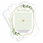 Gold Greenery Bridal Bingo Cards | Set of 50