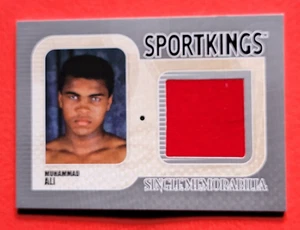 MUHAMMAD ALI TRAINING WORN BOXING TRUNKS RELIC CARD 2010 SPORTKINGS BOXING - Picture 1 of 2