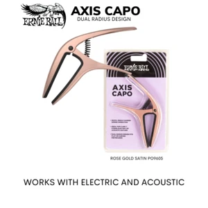 Ernie Ball ROSÉGOLD Achse federbelasteter Capo für Akustik/E-Gitarre 9605 - Bild 1 von 11