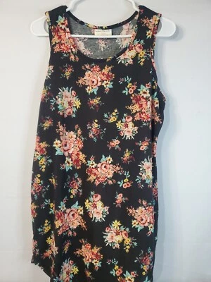 Bobbie Brooks Dress Women’s Size Large Short Sleeve Cold Shoulder Floral Bodycon - Image 1 of 4