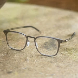 Black Titanium glasses men's titanium black eyeglasses frame clear lens glasses - Imagen 1 de 14