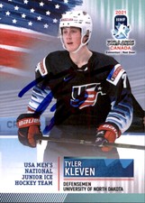 Tyler Kelven Signed Auto 2021 IIHF U20 World Championship card Ottawa Senators