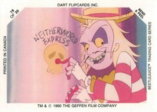 1990 Dart Cartoon Sticker card  Beetlejuice #19 
