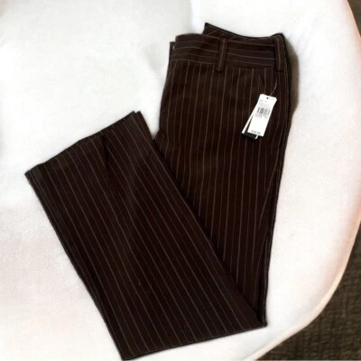 Новый с Ярлыками | B. Works Byer California Cambridge коричневый полоски брюки Junior размер 11 новый - Изображение 1 из 4