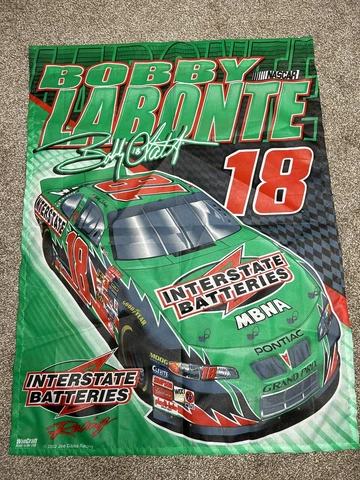 Vintage Nascar 2002 Interstate Batteries Bobby Labonte #18 Flag/Banner 27” X 36” Cover