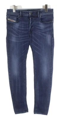 Diesel Troxer Slim R79K6 Jeans Herren W30/L30 Whiskers Knopf Fly Dunkel - Bild 1 von 4