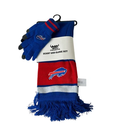 NFL Licensed Buffalo Bills Unisex 2 Piece Scarf and Glove Set Cover