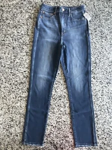 Jeans Gap donna taglia 28/6T alti vintage slim cielo alto taglio dritto orli nuovi con etichette - Foto 1 di 17