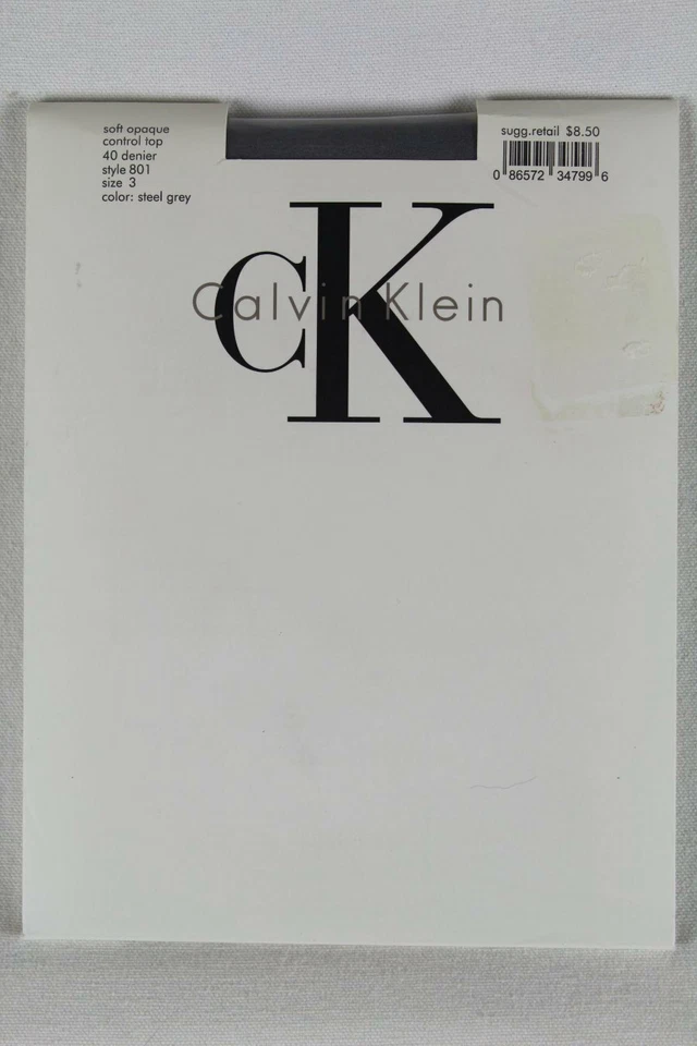 Calvin Klein Soft Opaque Control Top 40 Denier Steel Grey Pantyhose NWT - Image 1 of 1