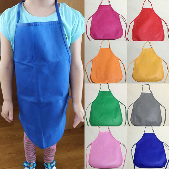 Kids Apron for Girls Boys Toddler Art Smock Supplies Cooking Chef Painting  