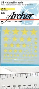 Archer 1/72-76 US National Insignia Stars for AFVs No Shermans (Yellow) AR74002Y - Picture 1 of 1