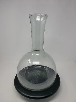 14" Old Large Recycled Mouth Blown Glass Vase Home Decor Floor Vase - Image 1 of 4