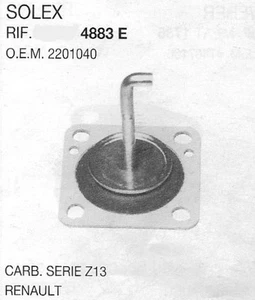 Membran Starter/Dénoyage Vergaser SOLEX Z13 - Renault - Bild 1 von 3