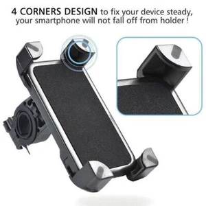 Motorcycle Bicycle MTB Handlebar Mount Holder Phone Stand For Mobile J7R9 - Zdjęcie 1 z 9