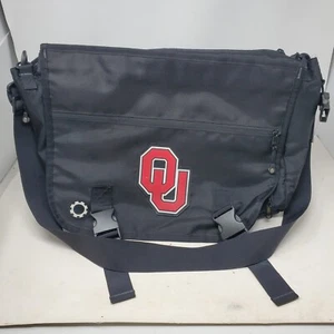 DadGear OU Sooners Canvas Messenger Wickeltasche und Wickelunterlage schwarz Oklahoma - Bild 1 von 5