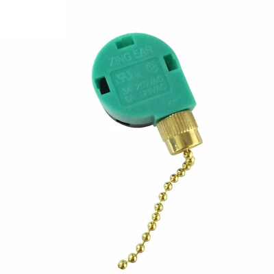 For ZING EAR ZE-268S6 Pull Chain Switch 4 Wire 3Speed Ceiling Fan Switch 6A 125V - Image 1 of 4