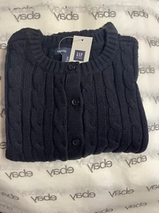 G100 NWT GAPKIDS GAP CABLE GIRL CARDIGAN SWEATER SIZE 8 PLUS - Picture 1 of 1