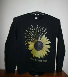 Choose to keep going/Sunflower (Suicide Prevention) Sweatshirt, Small in Blk - Bild 1 von 5
