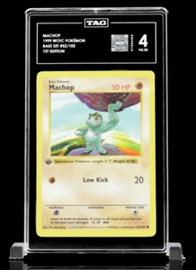 1ª Edición Machop 1999 WOTC Pokemon Base Set 52/102 ETIQUETA 4 EN MUY BUEN ESTADO/¡Tarjeta EX! - Imagen 1 de 7