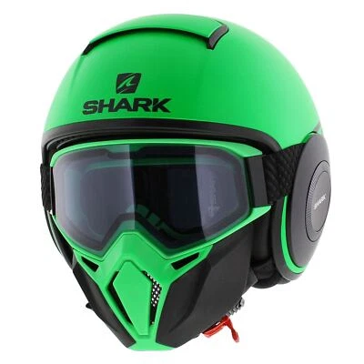 Shark Helmet Street Drak Neon Series Matte Green Black GKK - Image 1 of 4