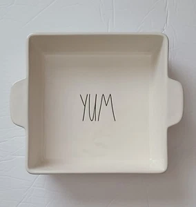 Rae Dunn Artisan Collection by Magenta "Yum" 8" Square Baking Casserole Dish - Picture 1 of 6