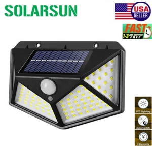 SOLARSUN Solar Lights Outdoor 3 Modes/270° Lighting Angle Motion Sensor Lights - Picture 1 of 10