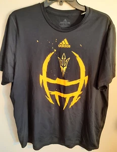 Arizona State Sun Devils Mens Short-Sleeve Shirt, Black,  Adidas, Size XL--EUC - Picture 1 of 3