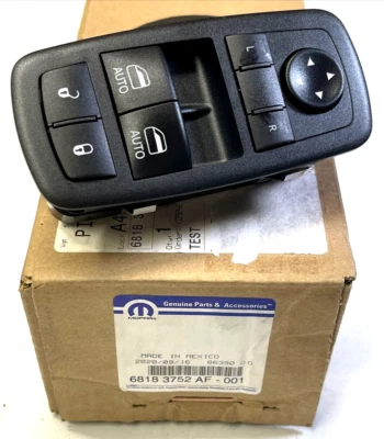 Nuevo bisel interruptor puerta lateral del conductor genuino Mopar Dodge Challenger 68183752AF Foto 1 de 3