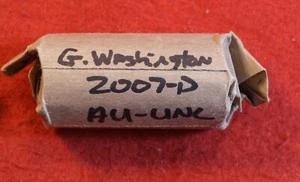 2007-D Presidential Dollar George Washington AU-UNC 25 Coin roll Circulated - Picture 1 of 1