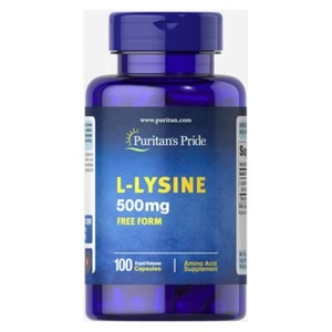 2 Pack of Puritan's Pride L-Lysine 500 mg Free Form - 100 count (Total 200 count - Picture 1 of 3