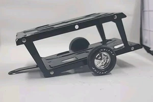 Vintage Nylint Pressed Steel Car Hauler Double Decker Trailer Black Made In USA - Picture 1 of 8
