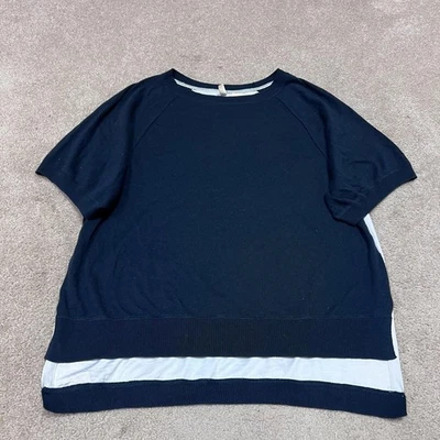 Top para mujer Moth Anthropologie azul gris manga corta talla XS Foto 1 de 4