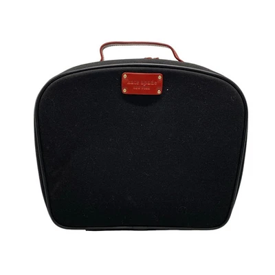 正品 Kate Spade - 黑色红色帆布皮革行李箱 — 第 1/4 张图片