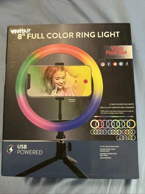 Vivitar 8” Full Color Ring Light USB Powered - Image 1 of 4