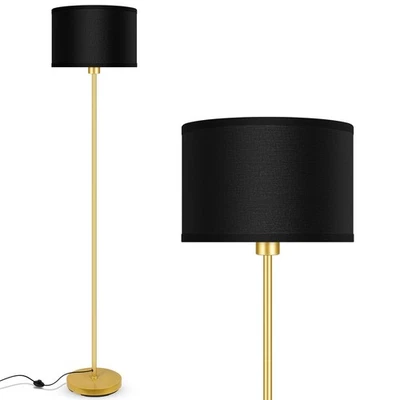 Gold Floor Lamps for Living Room, Modern Bright Standing Lamp, Black Lamp Sha... - Image 1 of 4