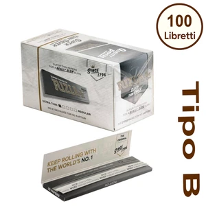 Cartine RIzla Silver Corte Argento Grigie Regol Ultra Sotile Tipo B 100 Libretti - Picture 1 of 4