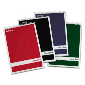 TOPS Steno Books, 6" x 9", Gregg Ruled, 80 Sheets, White, Pack Of 4 - Picture 1 of 5