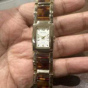 Orologio donna Harve Benard funzionante 20mm tono oro cinturino guscio tartaruga misura 7in - Foto 1 di 11