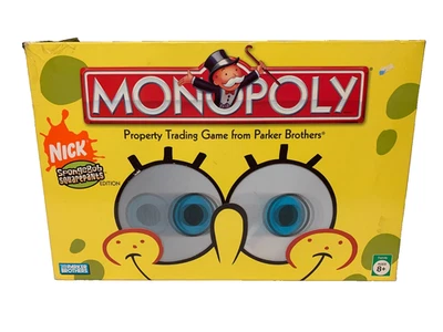 SPONGEBOB SQUAREPANTS MONOPOLY Board Game 2005 VTG 3D Lenticular Eyes Complete - Image 1 of 4