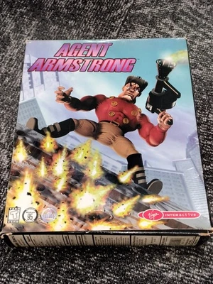 Vintage PC Computer Game Win 95 Agent Armstrong Big Box (worn) Virgin Interplay - Image 1 of 4