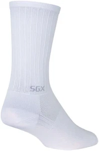 SockGuy SGX White Socks - 6", White, Large/X-Large - Picture 1 of 2