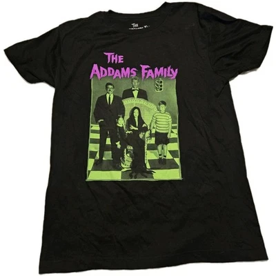 Camiseta para hombre The Addams Family talla mediana negra golosina dos mangas algodón Foto 1 de 4