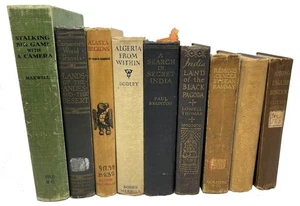 Vintage LOT 9 Books World TRAVEL 1912-1947 Africa India Scotland Alaska etc. - Picture 1 of 20