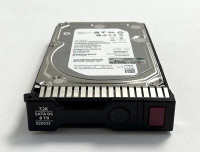HPE 8TB 6G SATA 819203-B21 7.2K rpm LFF 3.5" 512e SC Midline Hard Drive 3 YR WTY - Image 1 of 4