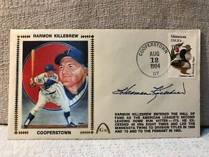 Harmon Killebrew Signed First Day Cover FDC 1984 Baseball Envelope Cachet JSA