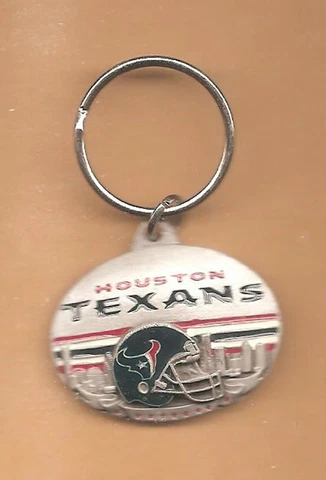 HOUSTON TEXANS - CITY SKYLINE ~ Licensed Football Metal Key Ring~Warehouse Find Cover