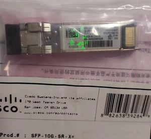 Nuevo Cisco SFP-10G-SR-X 10-2631-02 sellado genuino con holograma * ¡1 año de garantía!* - Imagen 1 de 8