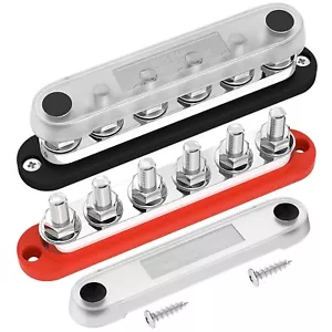 Marine & Automotive 12V Bus Bar with 6 M10 Studs - 300A High Current Performance - Picture 1 of 8
