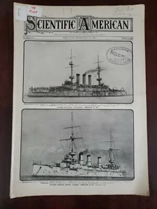 Scientific American February 13 1904 Japanese Navy Ship Shikishima & Adzuma - Picture 1 of 12